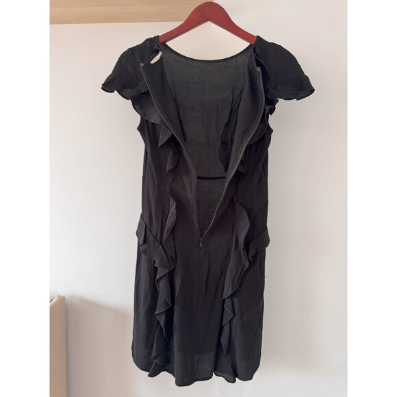 For Love & Lemons Womens S Black Cap Ruffle Mockingbird Shift Dress Babydoll - Picture 3 of 9